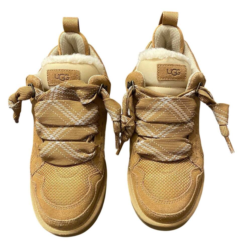 UGG Lowmel Chestnut Suede Mesh Lace Up Sneakers Women’s Size 9 Chunky Casual
